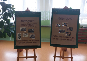 Wystawka plakatów na korytarzu II piętra.