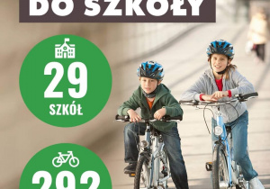 Plakat "Rowerem do szkoły"