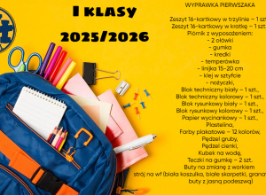 Wyprawka pierwszoklasisty 2025/2026