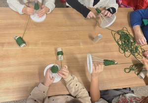 choinki wykonane przez dzieci